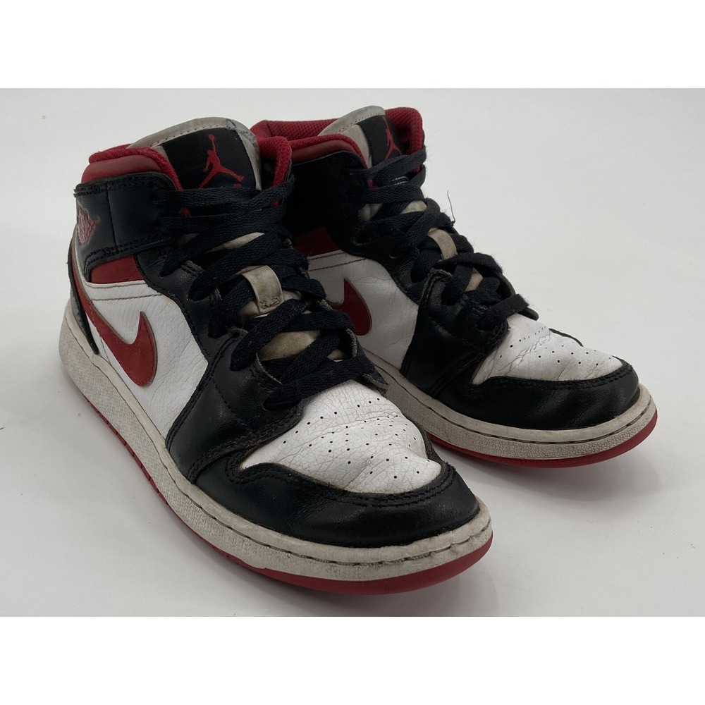 Nike Air Jordan‎ 1 Mid GS DJ4695-122 White Gym Red Youth Size 5Y